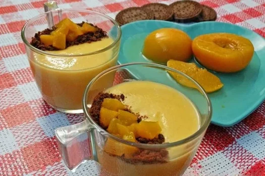 Natillas de melocotón en almíbar img