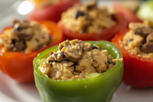 Pimientos del piquillo rellenos de bacalao y setas